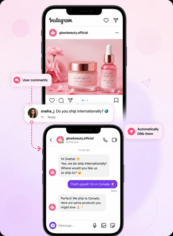 Instagram Comment To DM automation